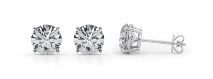 (3 CTTW) 1 CT 4 PRONG WIRE EARRINGS Complete per pair.