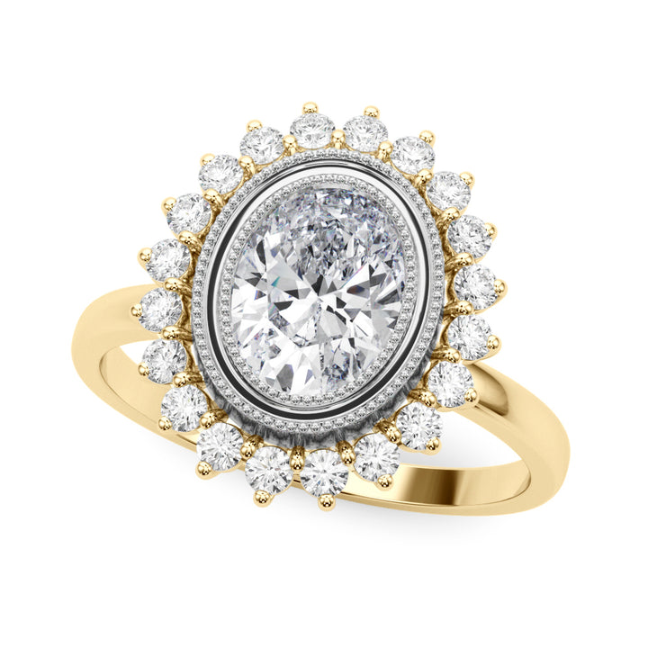 ENGAGEMENT RING OVAL CENTER