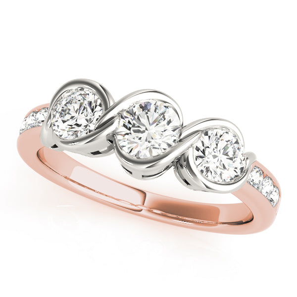 ENGAGEMENT RINGS 3 STONE ROUND