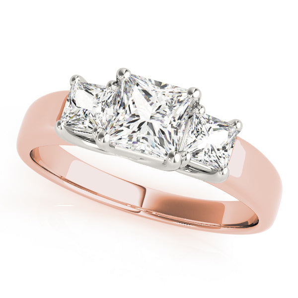 ENGAGEMENT RINGS 3 STONE PRINCESS