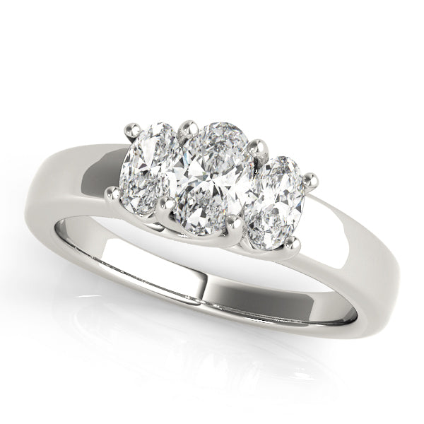 ENGAGEMENT RINGS 3 STONE OVAL