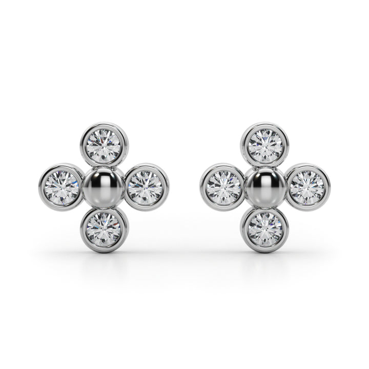 LAB GROWN DIAMOND EARRINGS CLUSTER