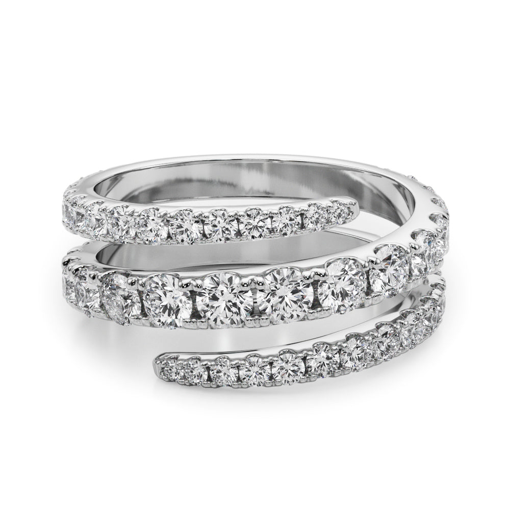 LAB GROWN DIAMOND SPLIT SHANK SWIRL BAND